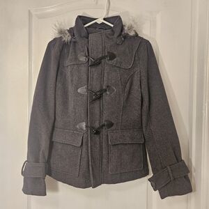 YMI brand outerwear winter heavy coat women's size S Small peacoat